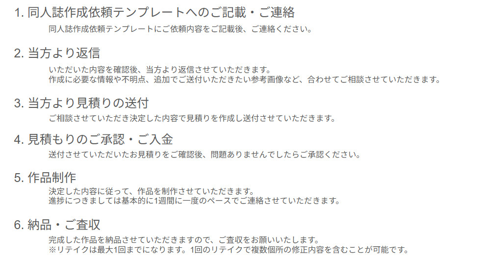 作品完成までの流れの図
